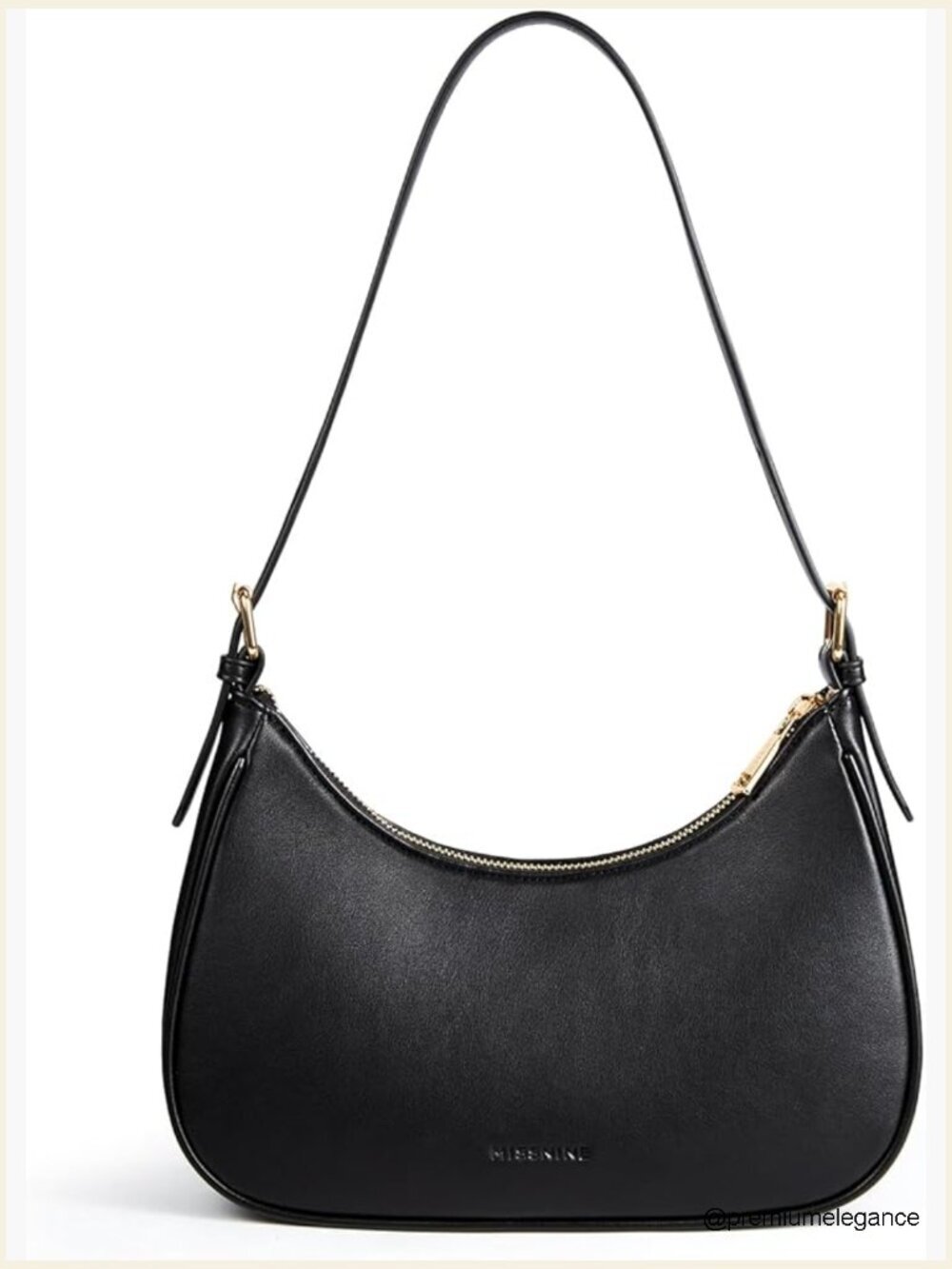 Small Vegan Leather Shoulder Bag Hobo Purse with Adjustable Strap